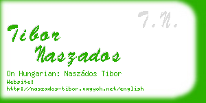 tibor naszados business card